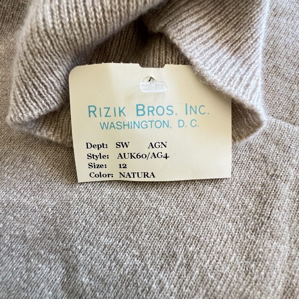 Agnona White Cashmere Shawl Collar Cardigan size 8 48 Beige - Picture 8 of 9